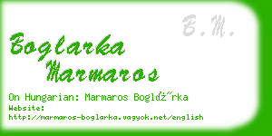 boglarka marmaros business card